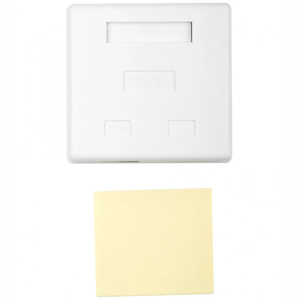 Сетевая розетка Hyperline Розетка компьютерная RJ-45(8P8C) категория 5e двойная внешняя SB1-2-8P8C-C5e-WH