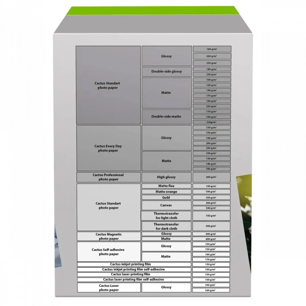 Бумага Cactus CS-MA6180500