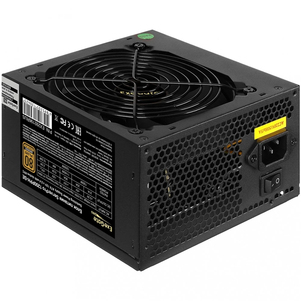 Серверный блок питания ExeGate ServerPRO 80 PLUS Bronze 1200PPH-SE EX292196RUS ATX, 1200 Вт