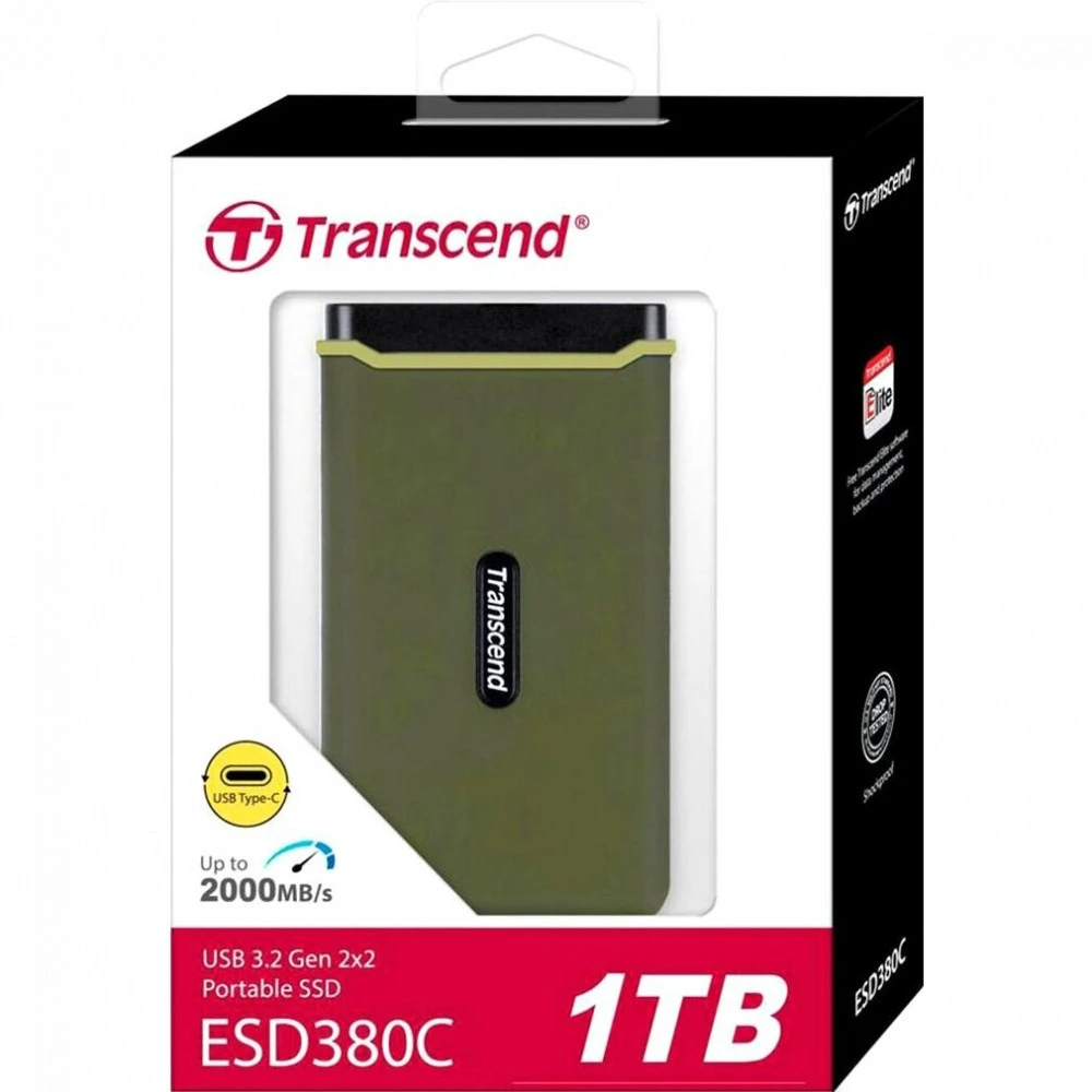 Внешние накопители Transcend External SSD ESD380C TS1TESD380C 1 ТБ, Разъём USB Type-C