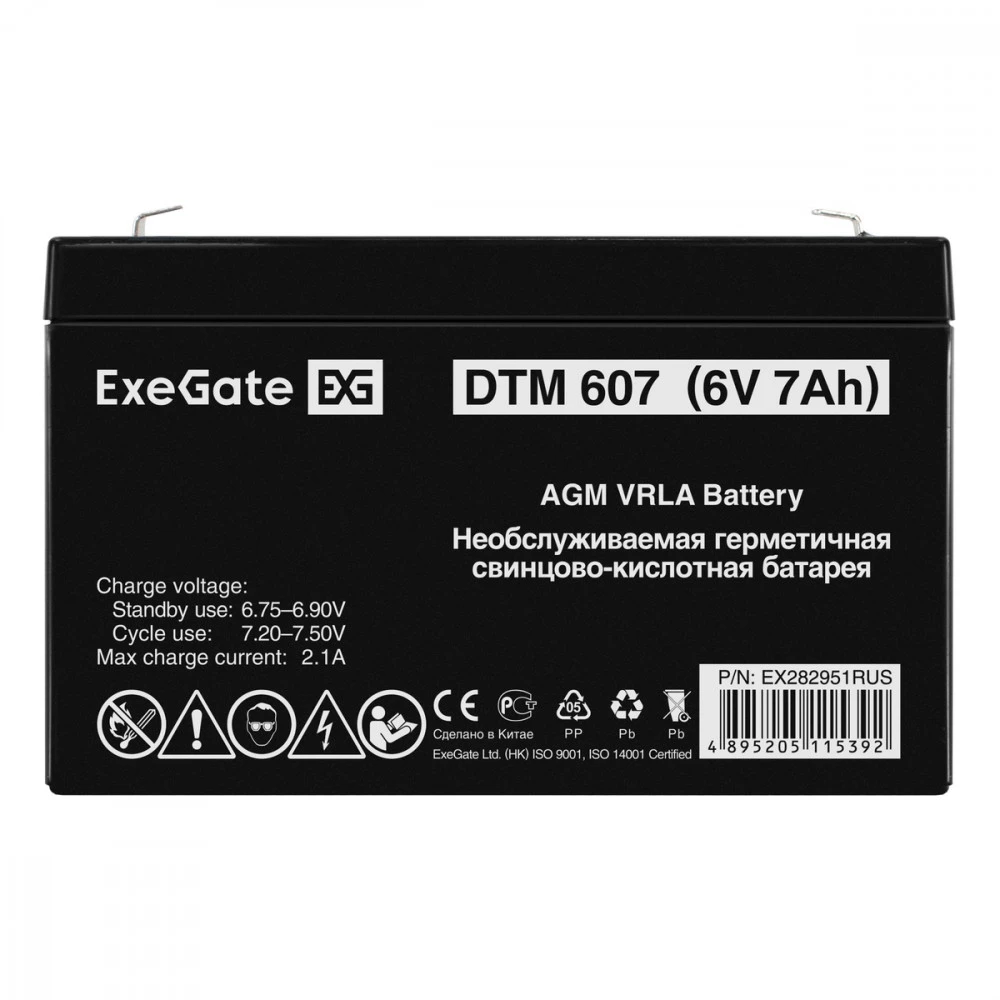 Сменные аккумуляторы АКБ для ИБП ExeGate DTM 607 EX282951RUS 6 В