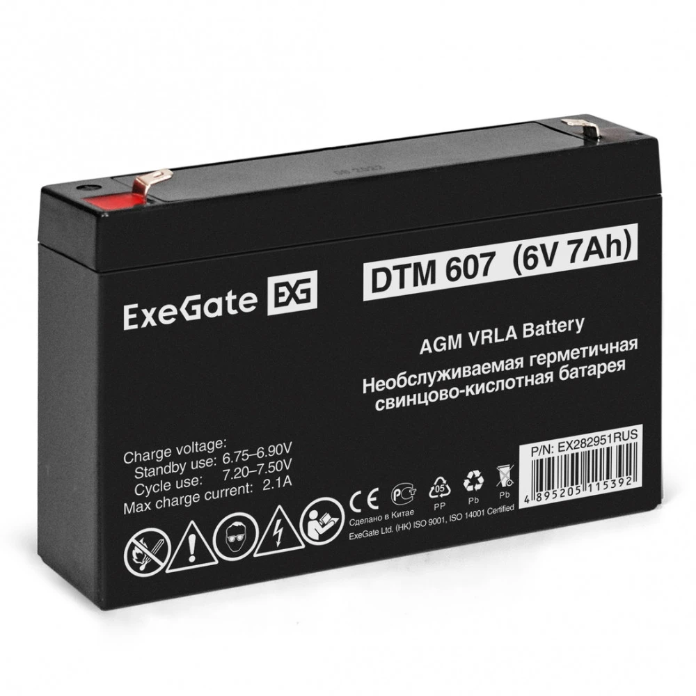Сменные аккумуляторы АКБ для ИБП ExeGate DTM 607 EX282951RUS 6 В