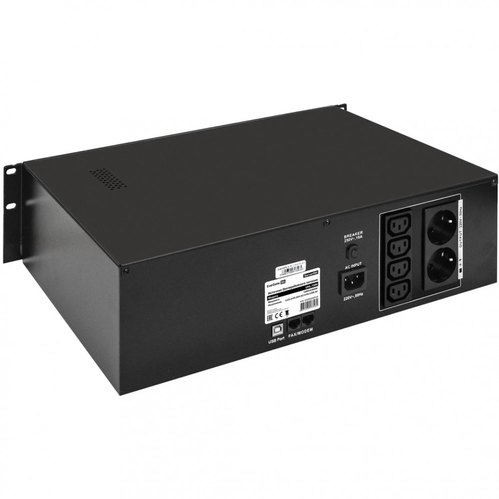 Источник бесперебойного питания ExeGate ServerRM UNL-1500 EX293056RUS 1500 ВА, 900 Вт