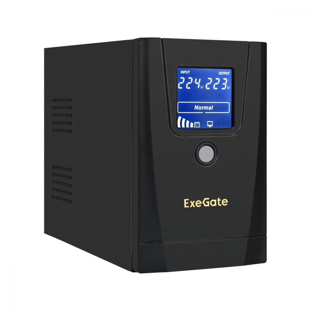Источник бесперебойного питания ExeGate SpecialPro Smart LLB-1000.LCD.AVR.1SH.2C13 EX292787RUS 1000 ВА, 550 Вт