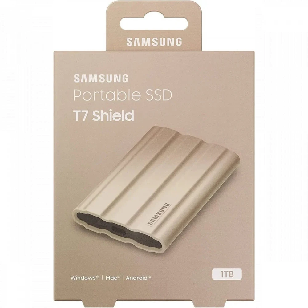 Внешние накопители Samsung External SSD T7 Shield MU-PE1T0K/WW 1 ТБ, Разъём USB Type-C