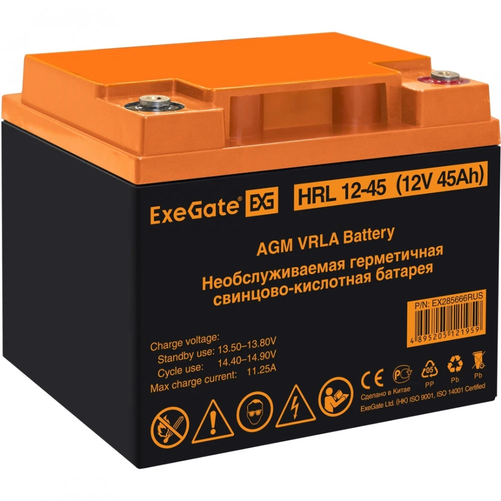 Сменные аккумуляторы АКБ для ИБП ExeGate HRL 12-45 EX285666RUS 12 В