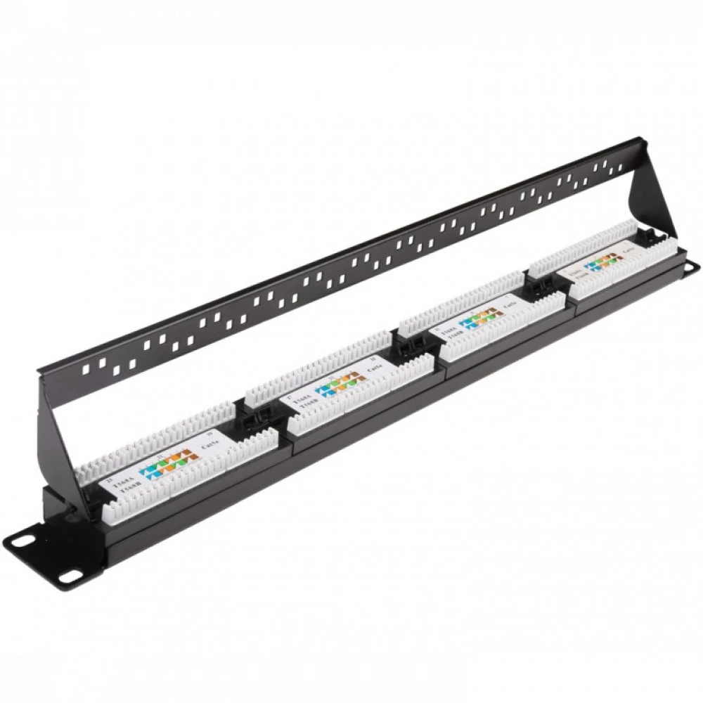 Патч-панель WRline Патч-панель 19" (1U) 24 порта RJ-45 WR-PL-24-C5E-D 24 порта, UTP, Cat. 5e