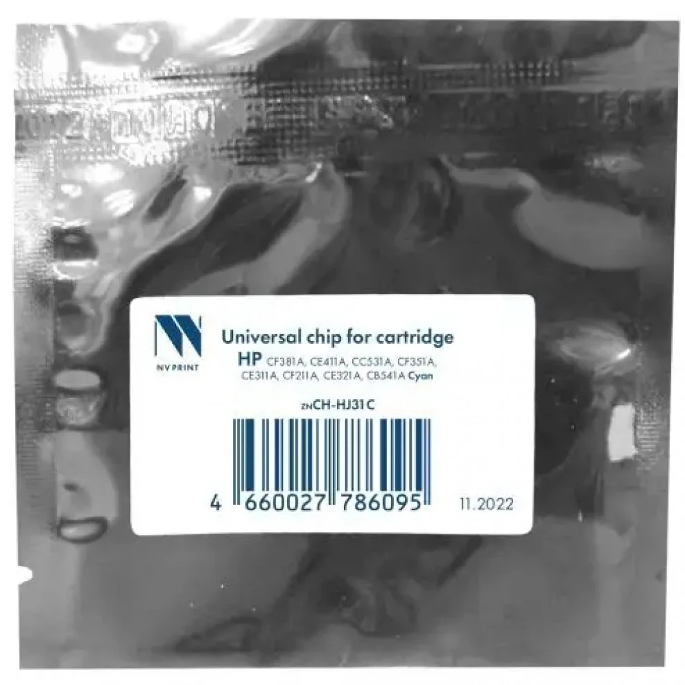 Опция для печатной техники NV Print Чип универсальный для CF381A, CE411A, CC531A, CF351A, CE311A, CF211A, CE321A, CB541A Cyan NV-CH-HJ31C
