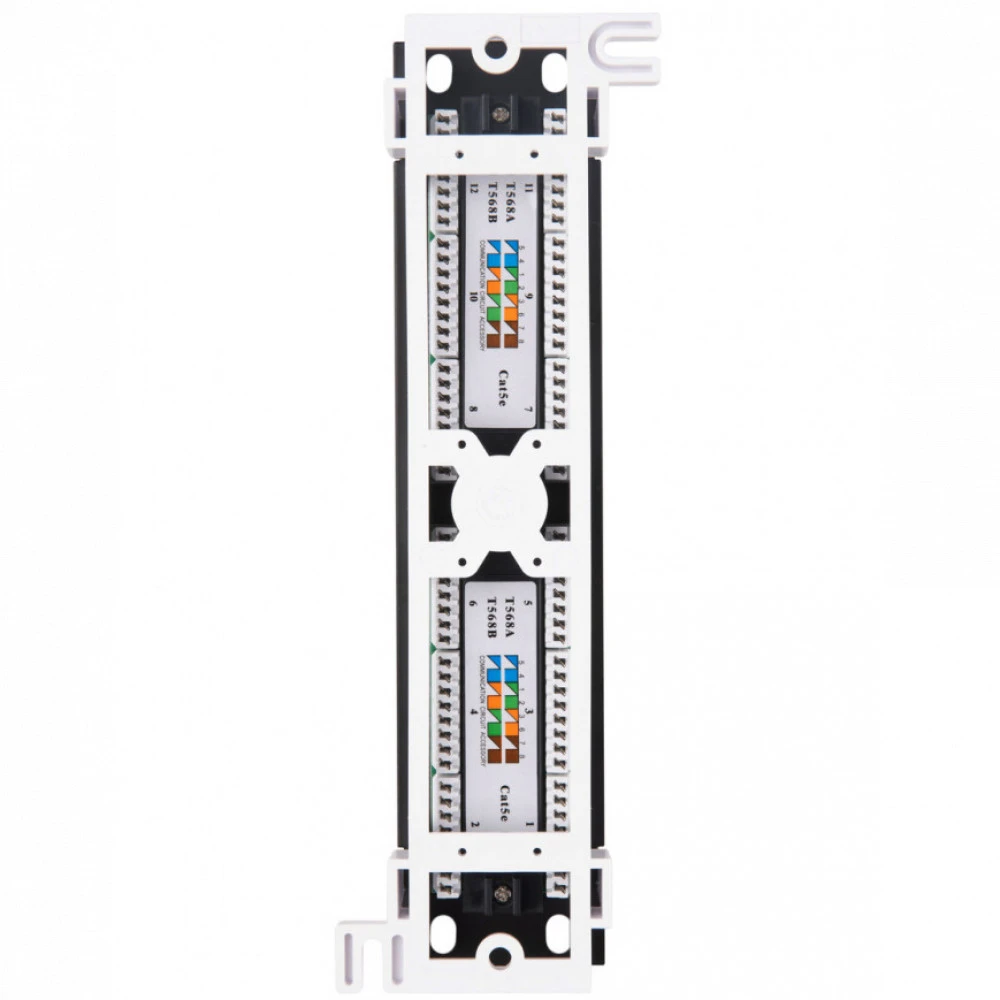 Патч-панель WRline Патч-панель настенная 12 портов RJ-45 категория 5е с подставкой WR-PL-12-C5E-WL-D 12 портов, UTP, Cat. 5e