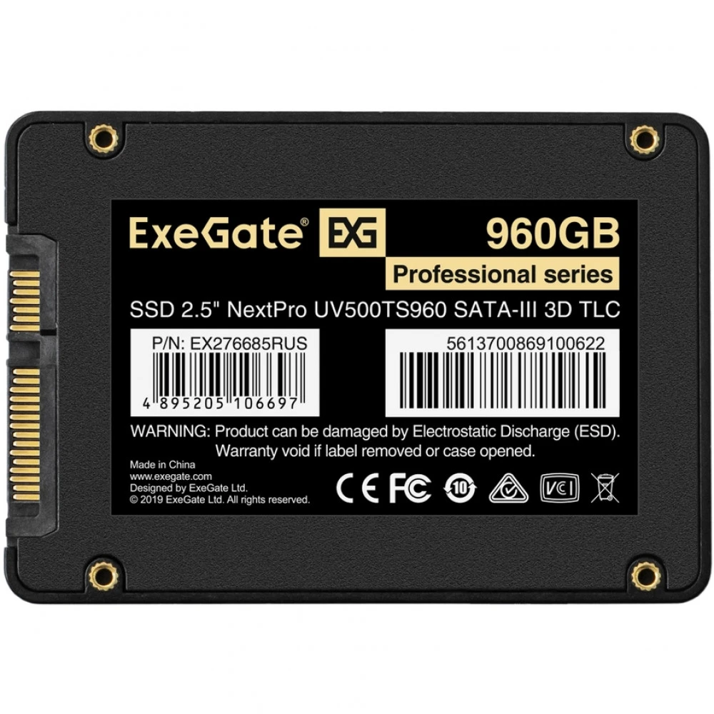 Жесткий диск ExeGate NextPro EX295276RUS SSD (твердотельные), 1.92 ТБ, 2.5 дюйма, SATA