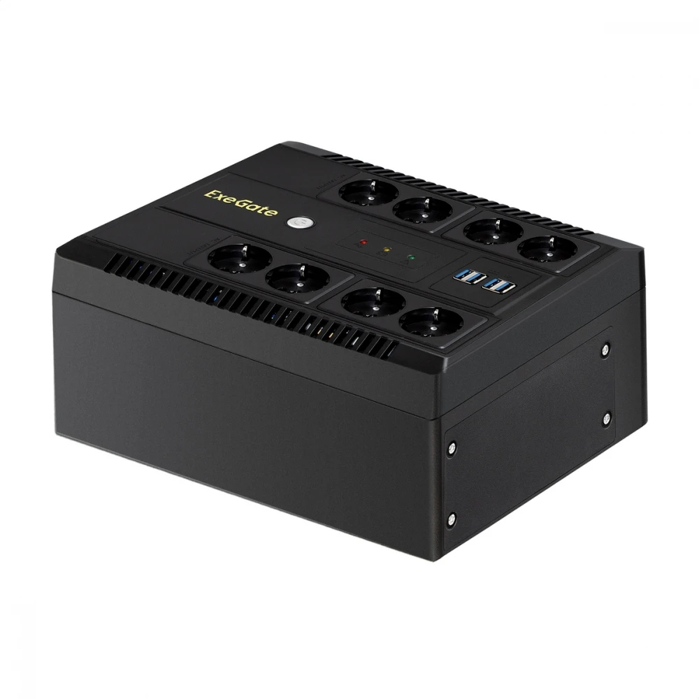 Источник бесперебойного питания ExeGate Neo NNB-650.LED.AVR.8SH.CH EX295011RUS 650 ВА, 390 Вт