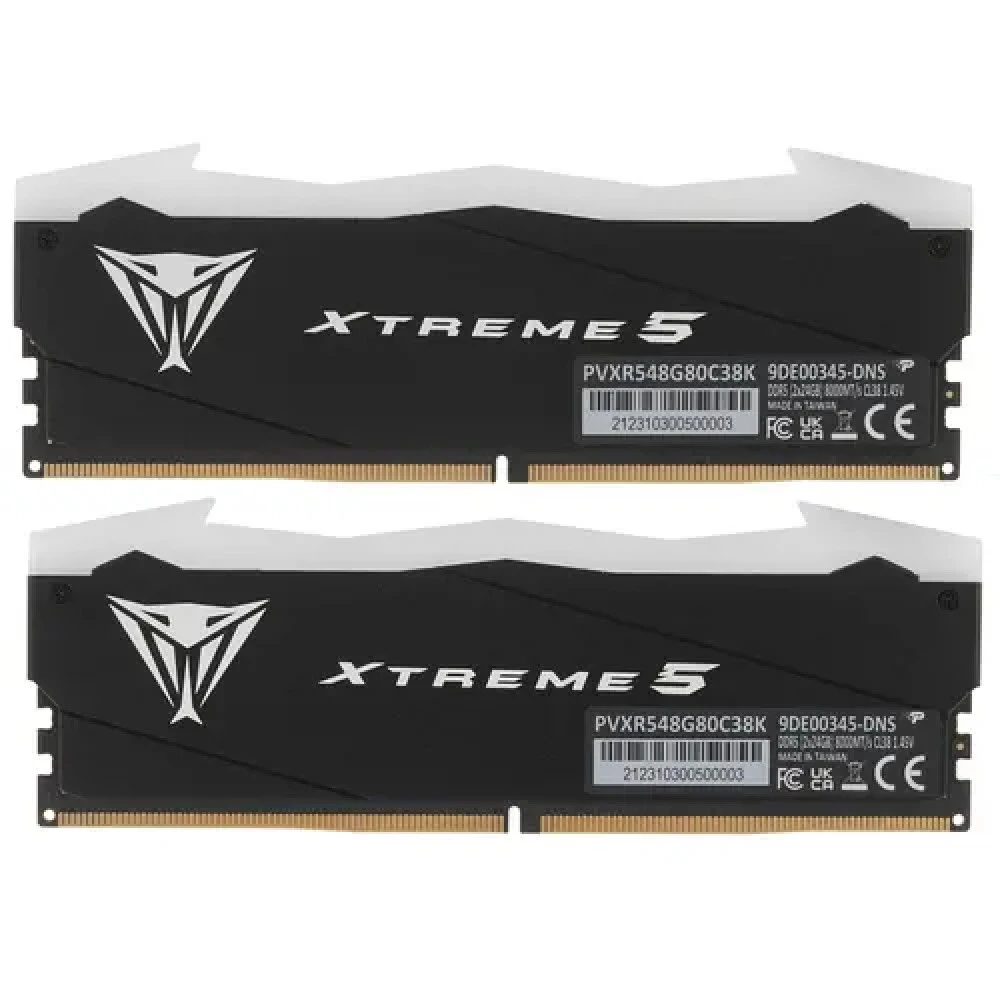 ОЗУ Patriot Viper Xtreme 5 RGB PVXR548G80C38K DIMM, DDR5, 48 Гб (2 x 24 Гб), 8000 МГц