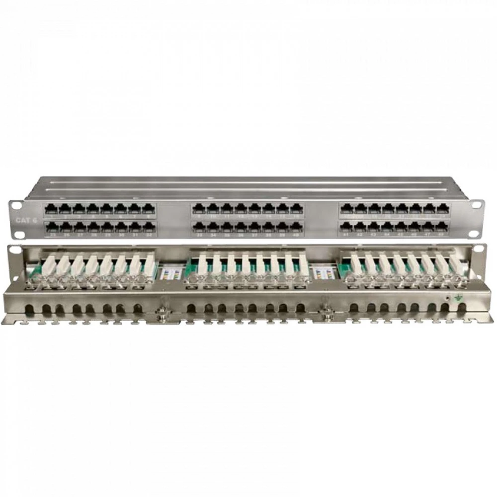 Патч-панель Hyperline PPHD-19-48-8P8C-C6-SH-110D 48 портов, Flat, Cat. 6