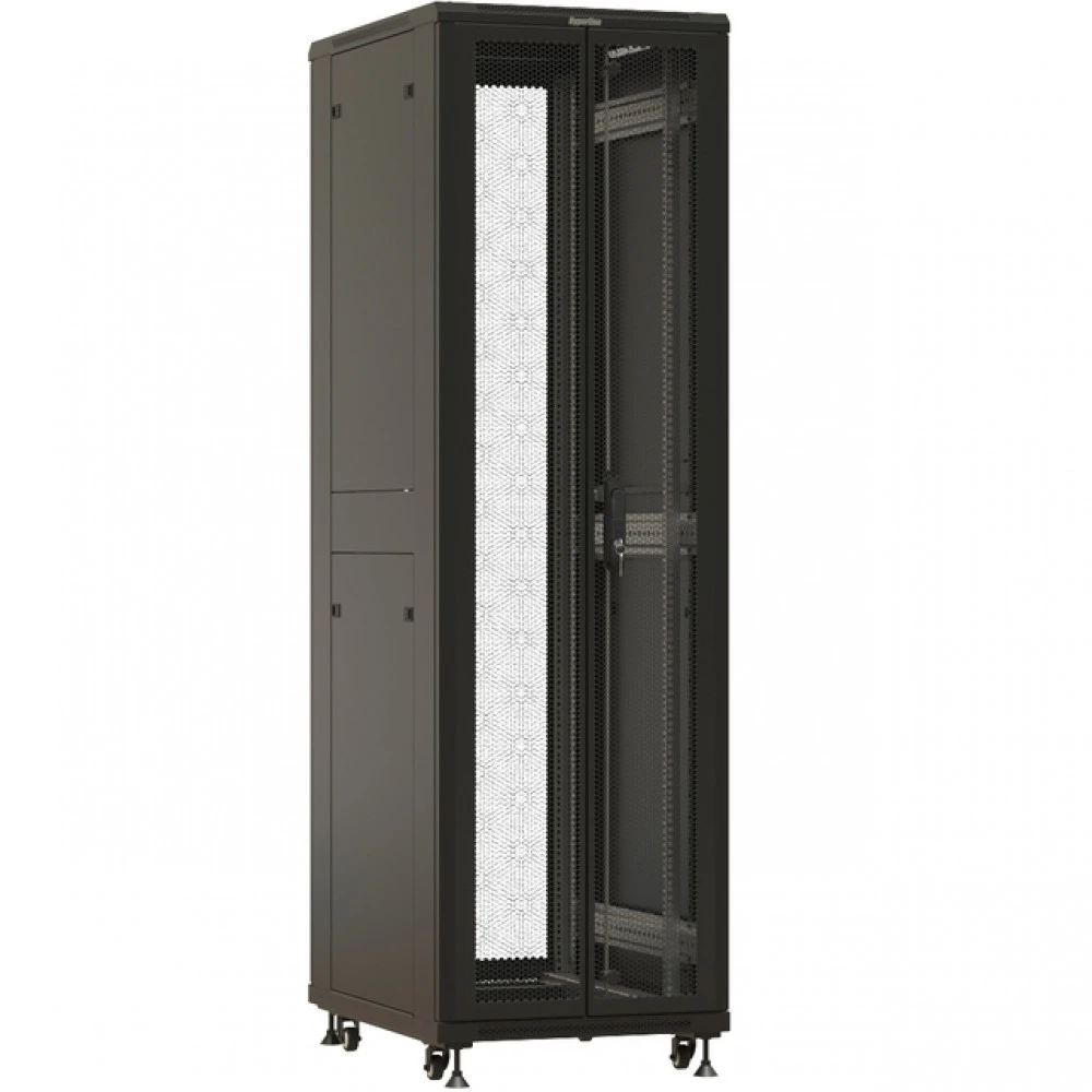Серверный шкаф Hyperline напольный 19-дюймовый 42U 2055x600х800 мм TTBR-4268-DD-RAL9004