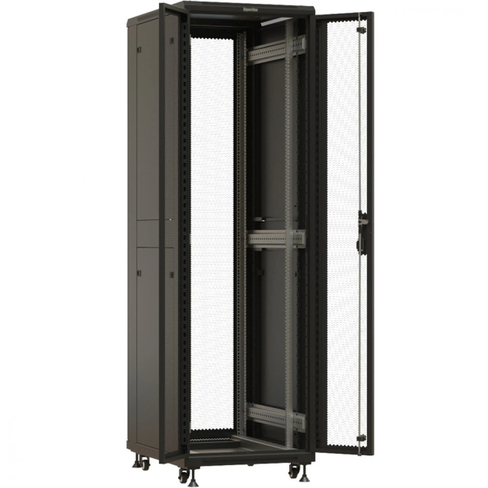 Серверный шкаф Hyperline напольный 19-дюймовый 42U 2055x600х800 мм TTBR-4268-DD-RAL9004