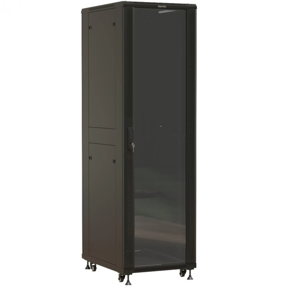 Серверный шкаф Hyperline напольный 19-дюймовый 42U 2055x600х800 мм TTBR-4268-AS-RAL9004