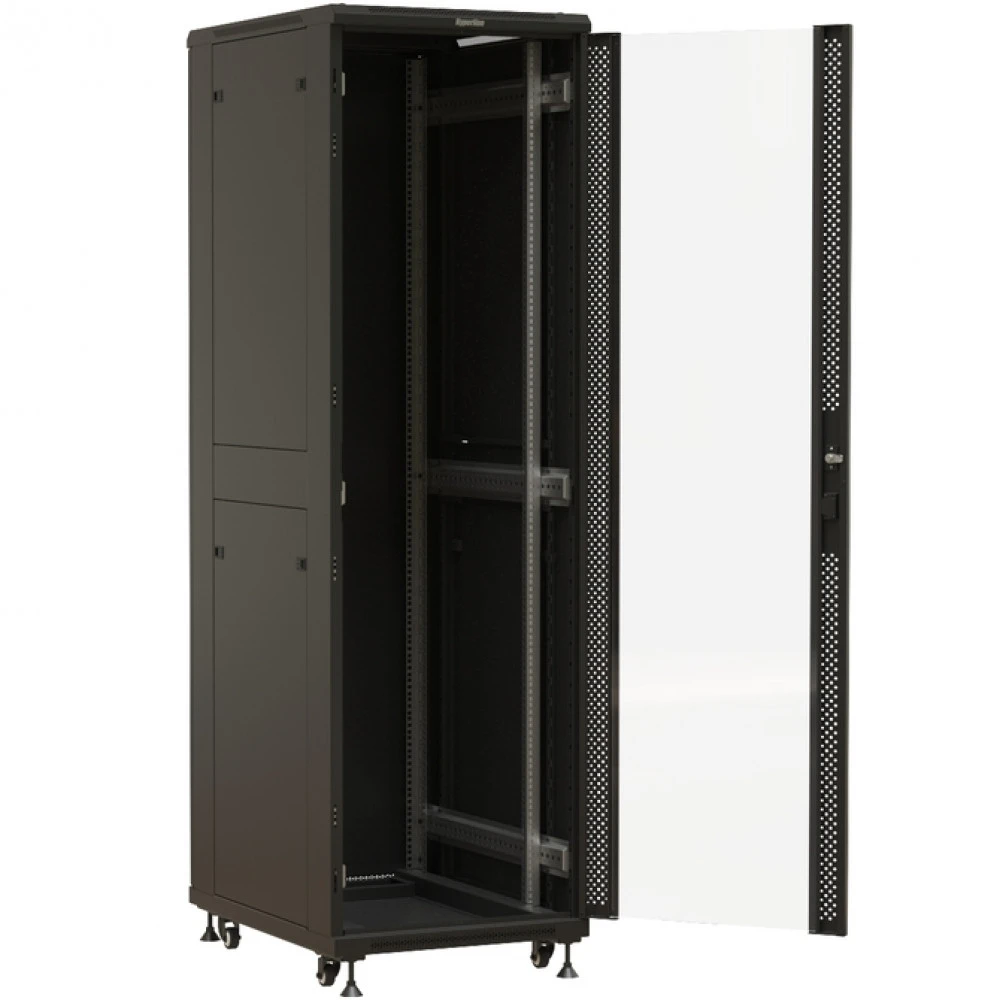 Серверный шкаф Hyperline напольный 19-дюймовый 42U 2055x600х800 мм TTBR-4268-AS-RAL9004