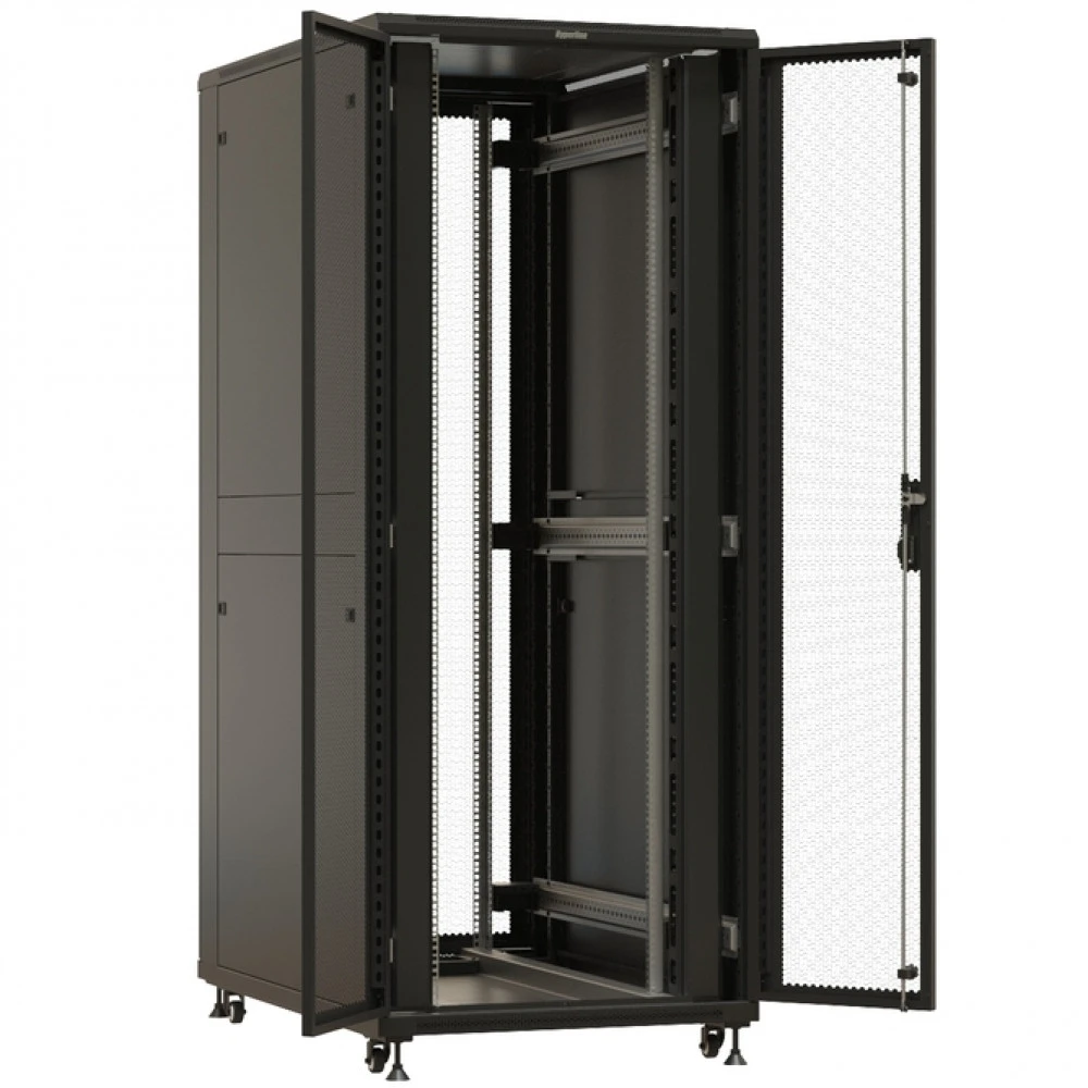 Серверный шкаф Hyperline напольный 19-дюймовый 42U 2055x800х1200 мм TTBR-4282-DD-RAL9004