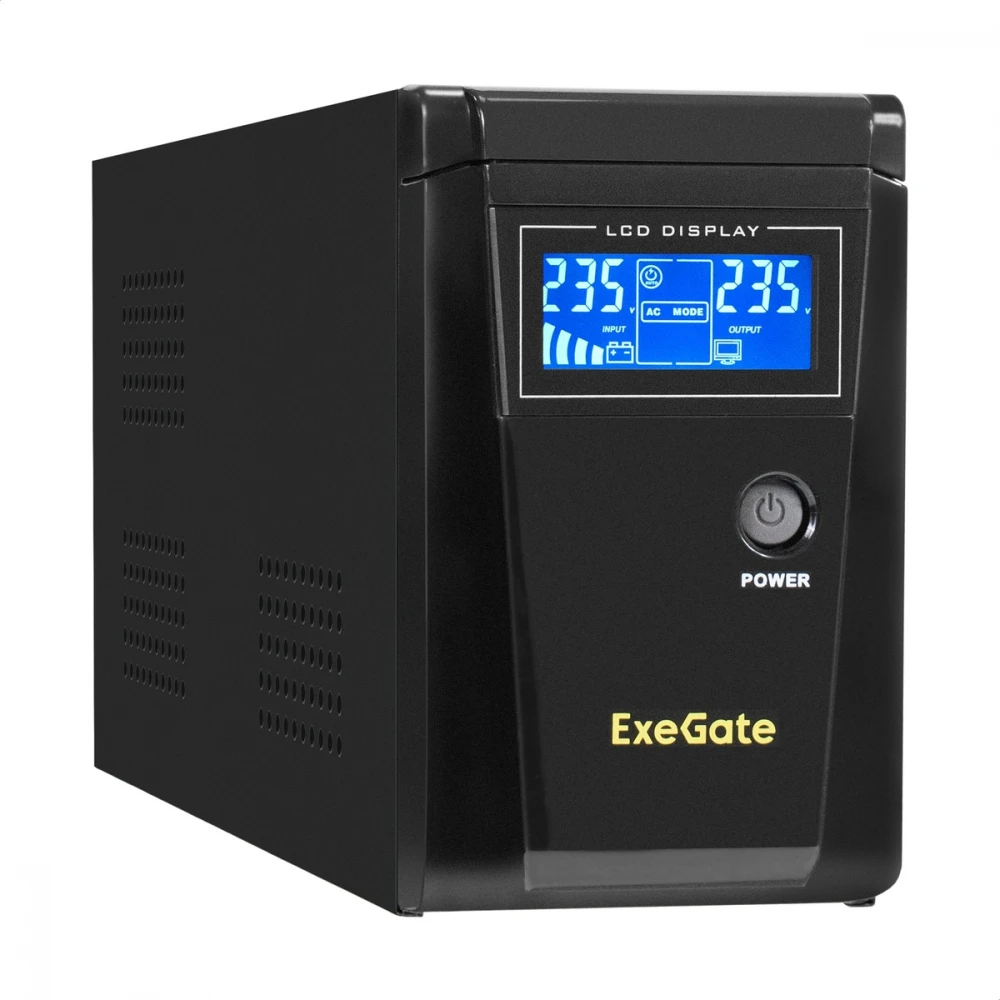 Источник бесперебойного питания ExeGate SineTower SZ-600.LCD.AVR.1SH EX295986RUS 600 ВА, 360 Вт