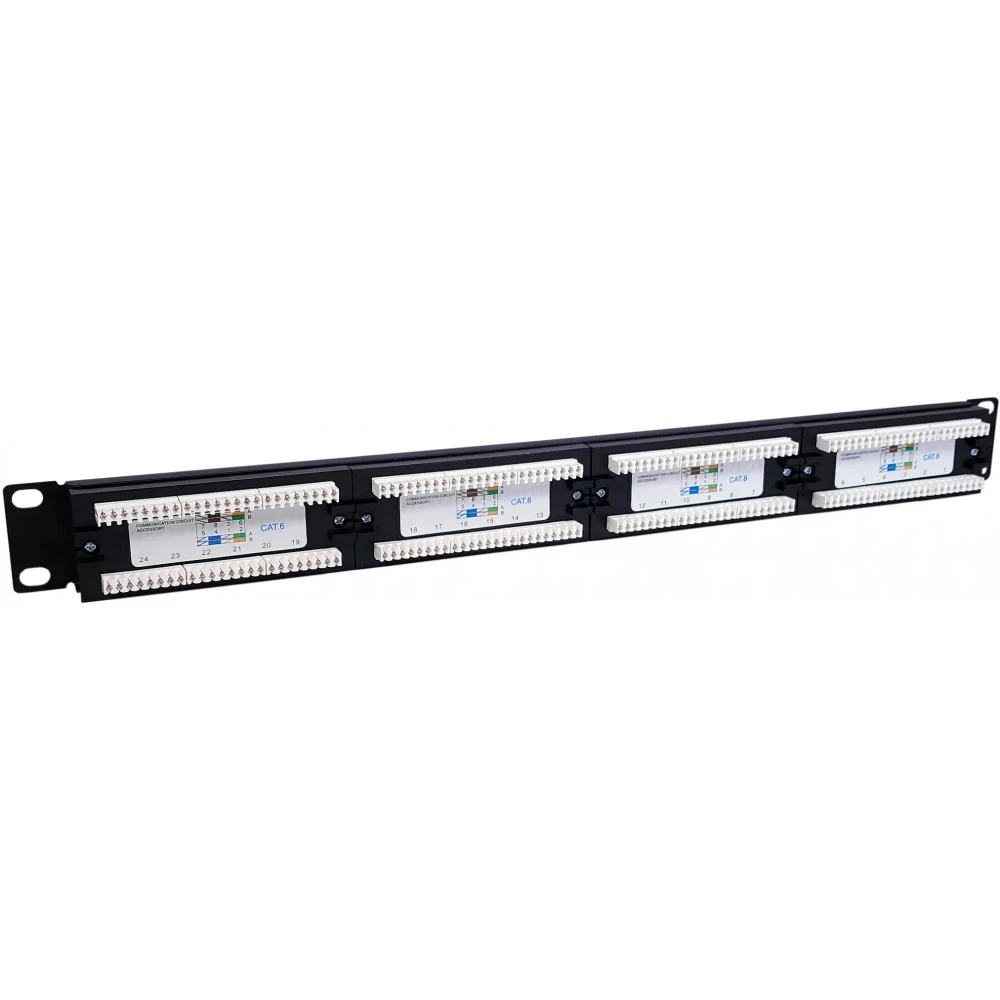 Патч-панель NTSS NTSS-PP-1U-24-UTP-RJ45-6-D 24 порта, UTP, Cat. 6