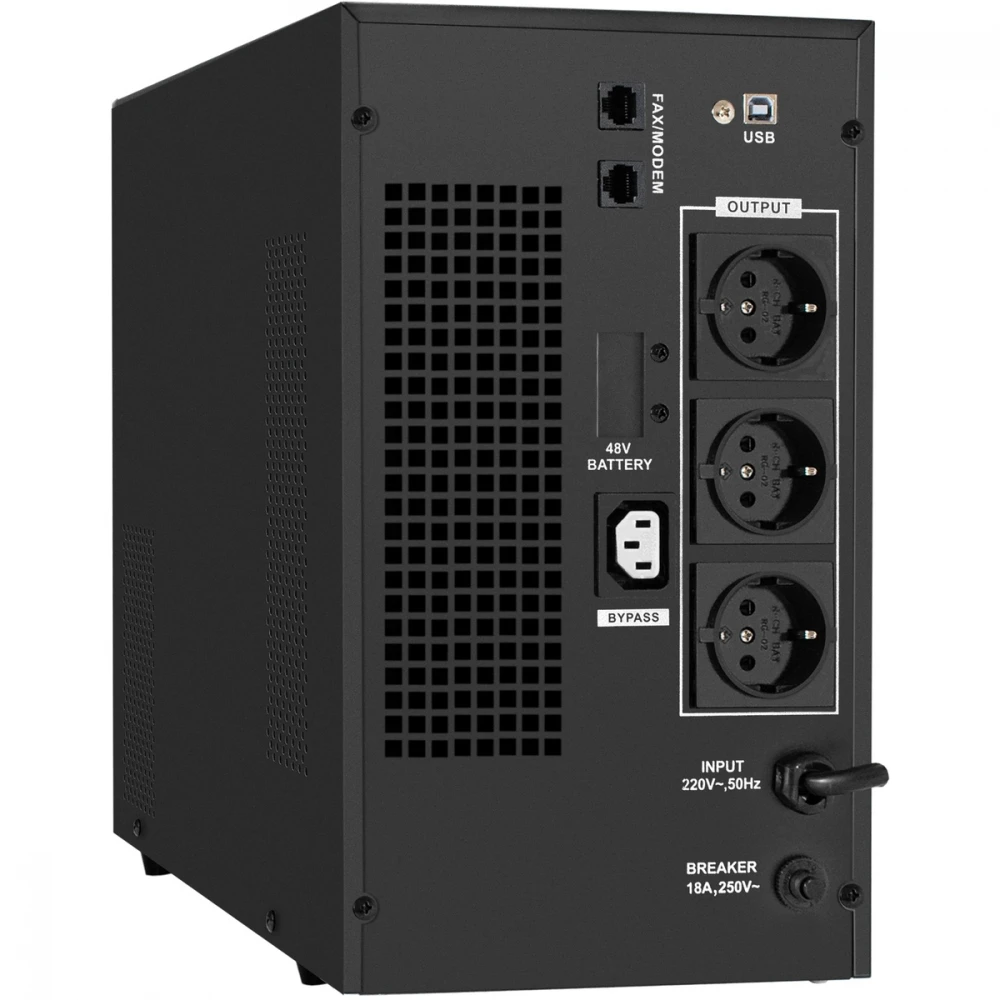 Источник бесперебойного питания ExeGate SineTower SN-3000.LCD.AVR.3SH.1C13.RJ.USB EX295984RUS 3000 ВА, 2400 Вт