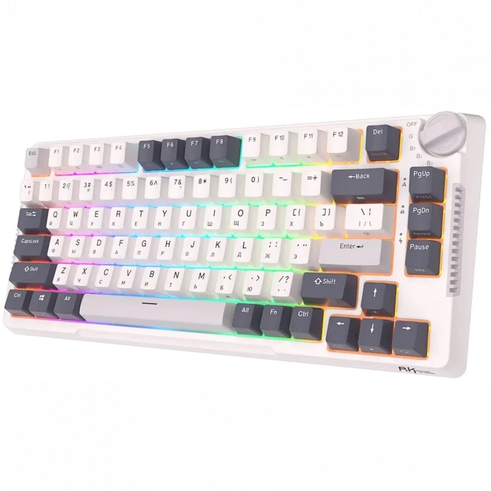 Клавиатура Royal Kludge RKH81 White Night (Sky Cyan Switch) 6935280824104 Беспроводная, Bluetooth