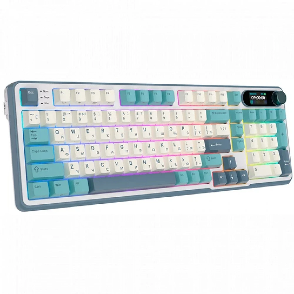 Клавиатура Royal Kludge RK-S98 Light Cloud (Chartreuse Switch) 6935280823985 Беспроводная, Bluetooth