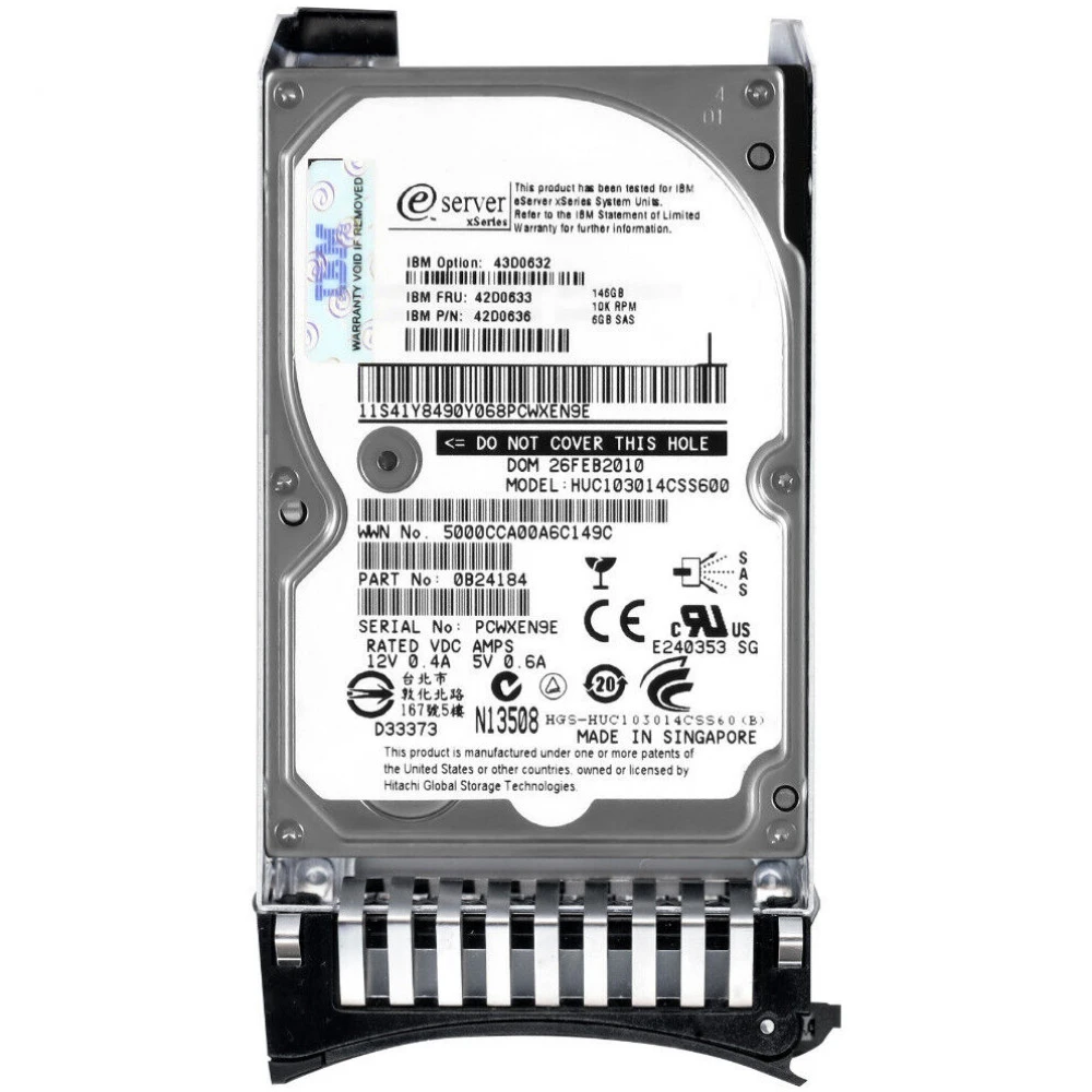 Серверный жесткий диск IBM 146 ГБ 42D0632 HDD, 2,5 SFF, 146 ГБ, SAS