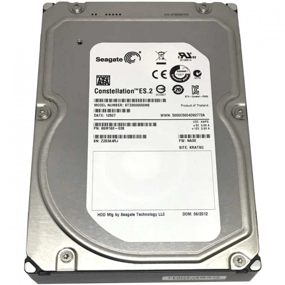 Серверный жесткий диск Seagate ST33000650NS HDD, 3,5 LFF, 3 ТБ, SATA