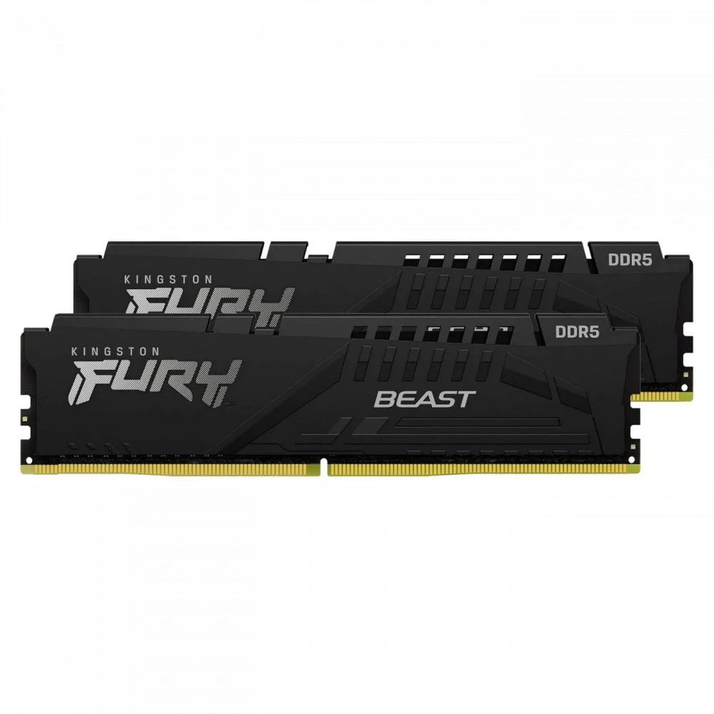 ОЗУ Kingston FURY Beast Black KF564C32BBEK2-32 DIMM, DDR5, 32 Гб (2 х 16 Гб), 6400 МГц