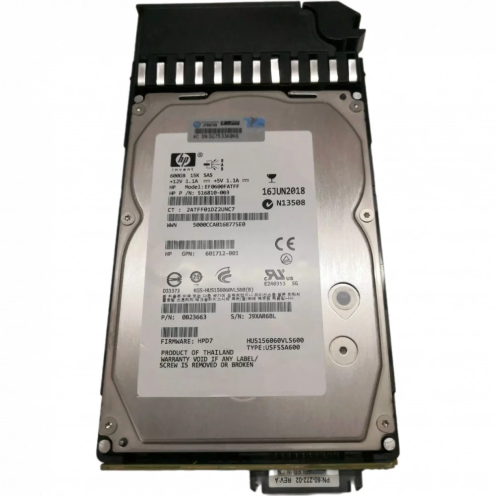 Опция для системы хранения данных СХД HPE 600Gb 15K DP 6G SAS LFF AP860A Диск для СХД