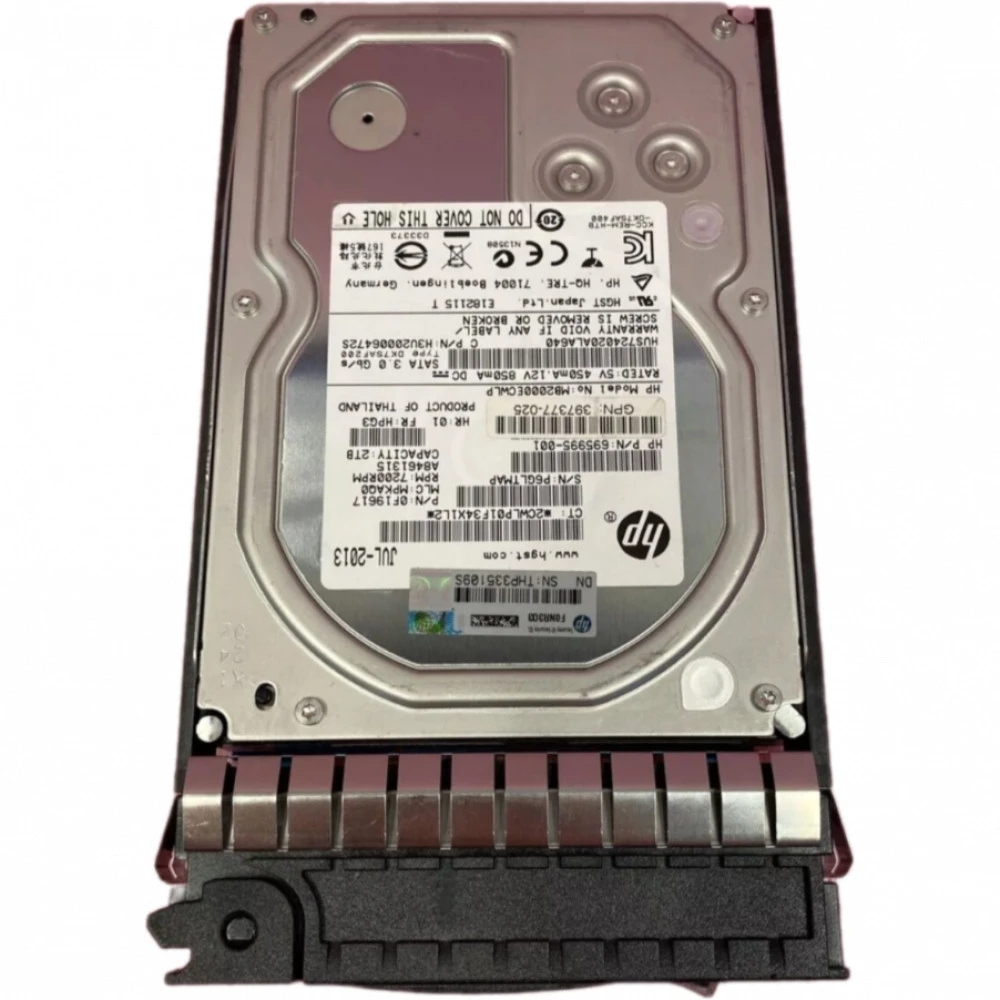Серверный жесткий диск HPE 2TB 7.2K 3G SATA 3.5 507632-B21-REF HDD, 3,5 LFF, 2 ТБ, SATA