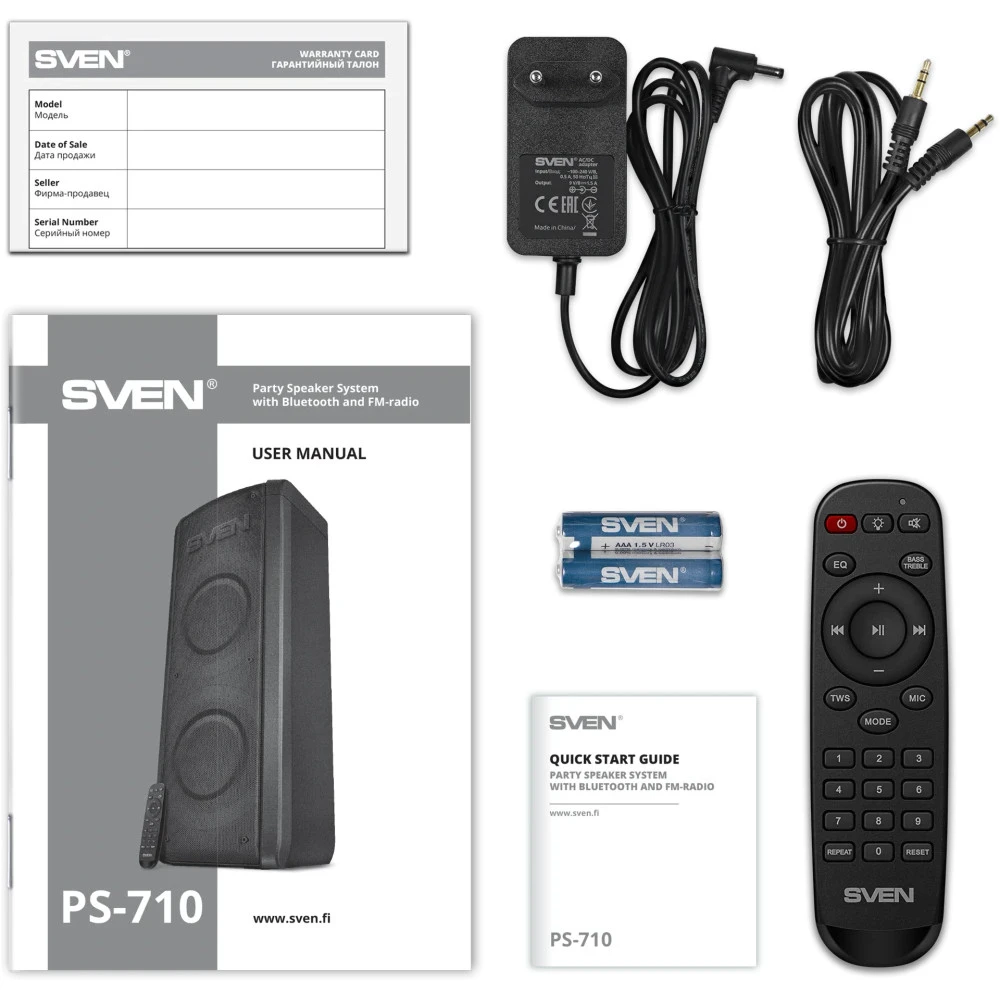 Портативная колонка Sven PS-710 Black АС PS-710