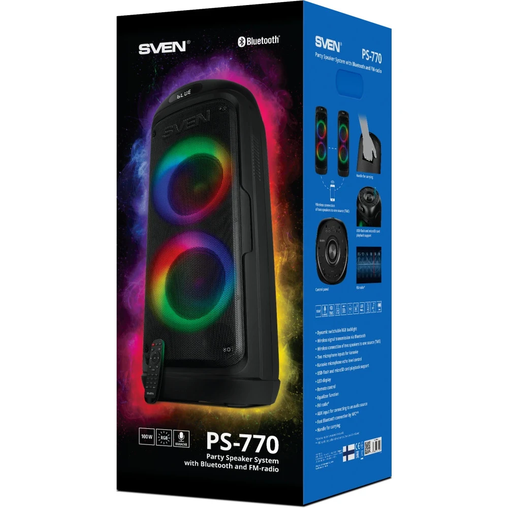 Портативная колонка Sven PS-770 Black АС PS-770