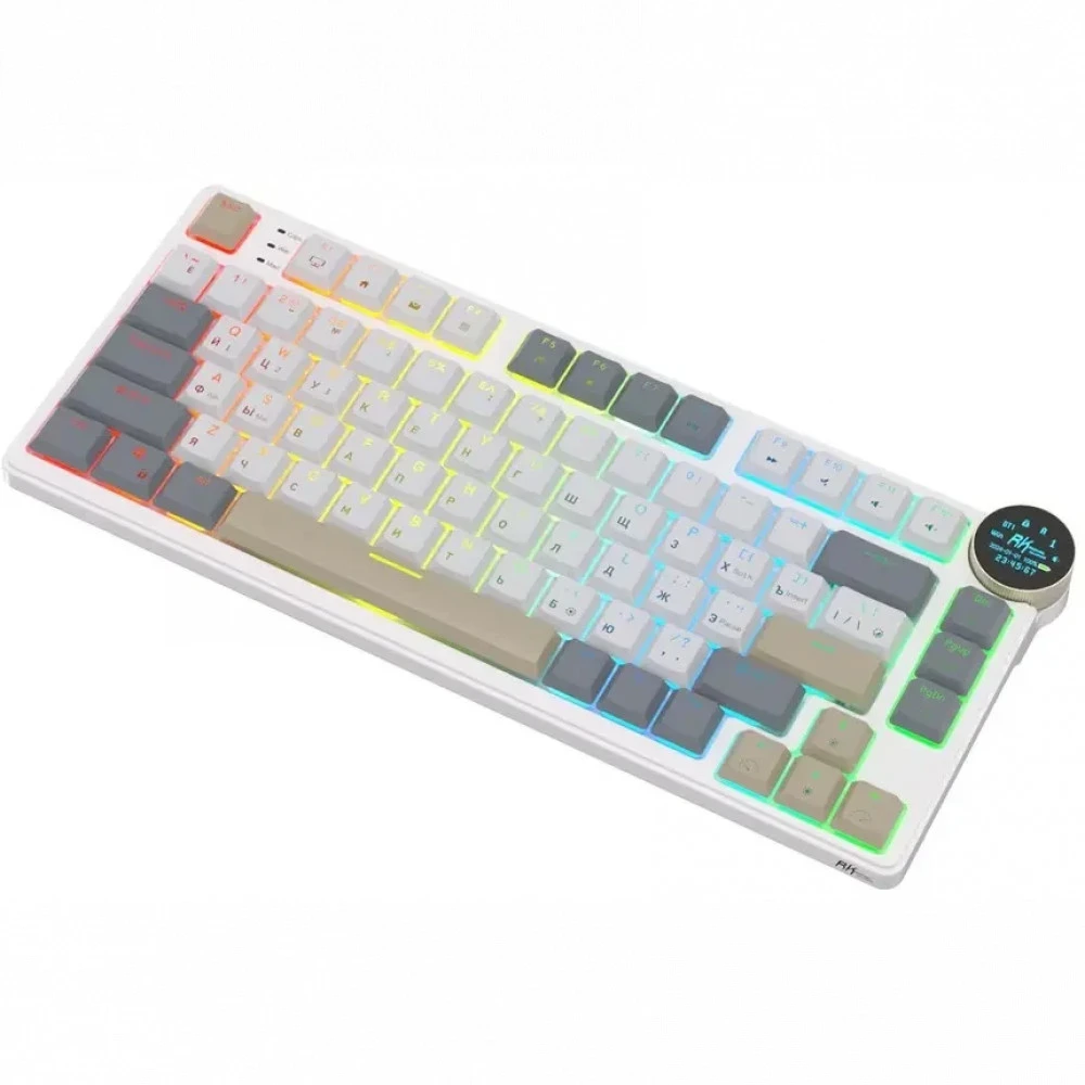 Клавиатура Royal Kludge N80 Pearly Dawn (Red Switch) 6977576550663 Беспроводная, Bluetooth