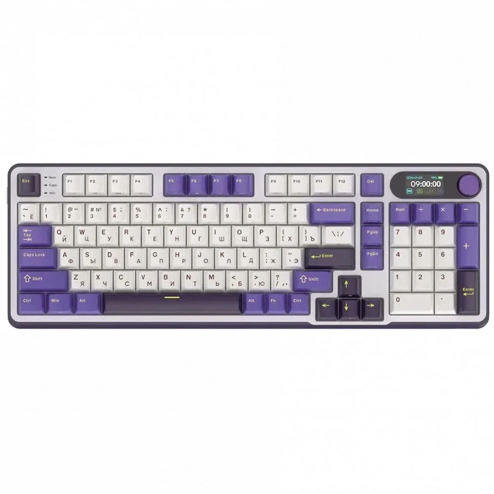 Клавиатура Royal Kludge RK-S98 Blackberry (Chartreuse Switch) 6935280826009 Беспроводная, Bluetooth