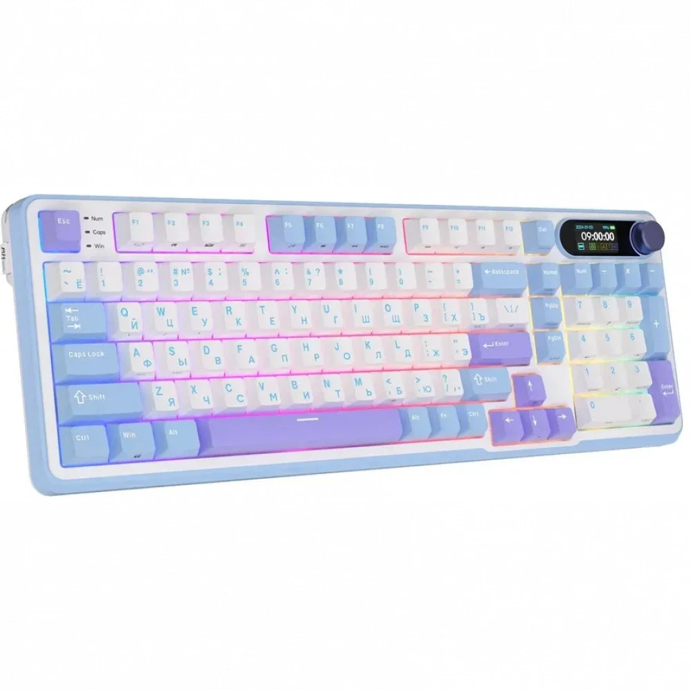 Клавиатура Royal Kludge RK-S98 Taro Milk (Brown Switch) 6977576550625 Беспроводная, Bluetooth