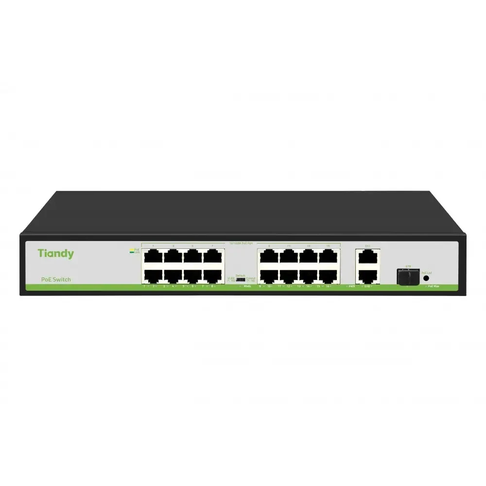 Коммутатор Tiandy TC-P3S019 H/1621/AT/180 100 Base-T (100 мбит/с), 1 SFP порт