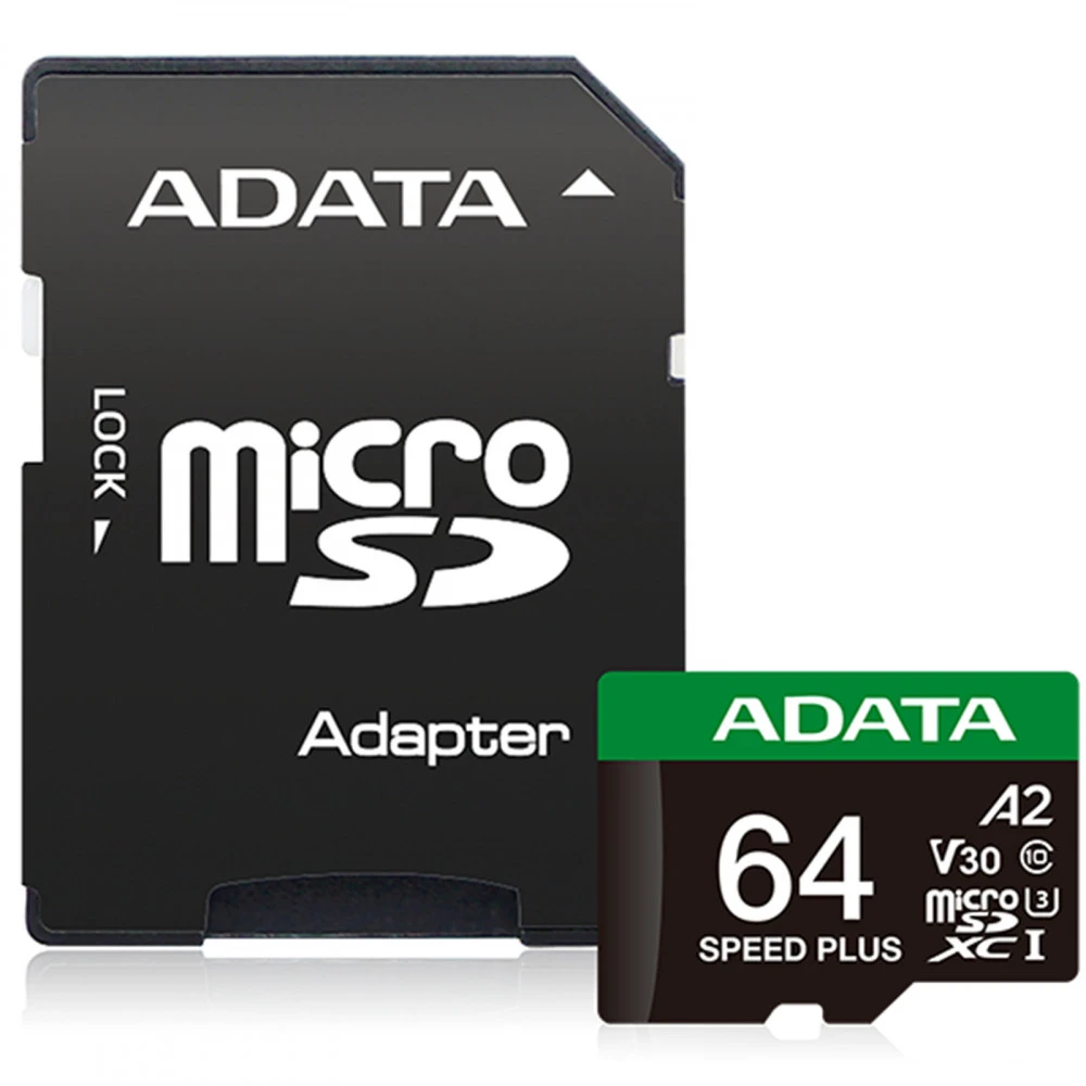 Флеш (Flash) карты ADATA UD64GUI3V30A2SP-RA1 64 ГБ