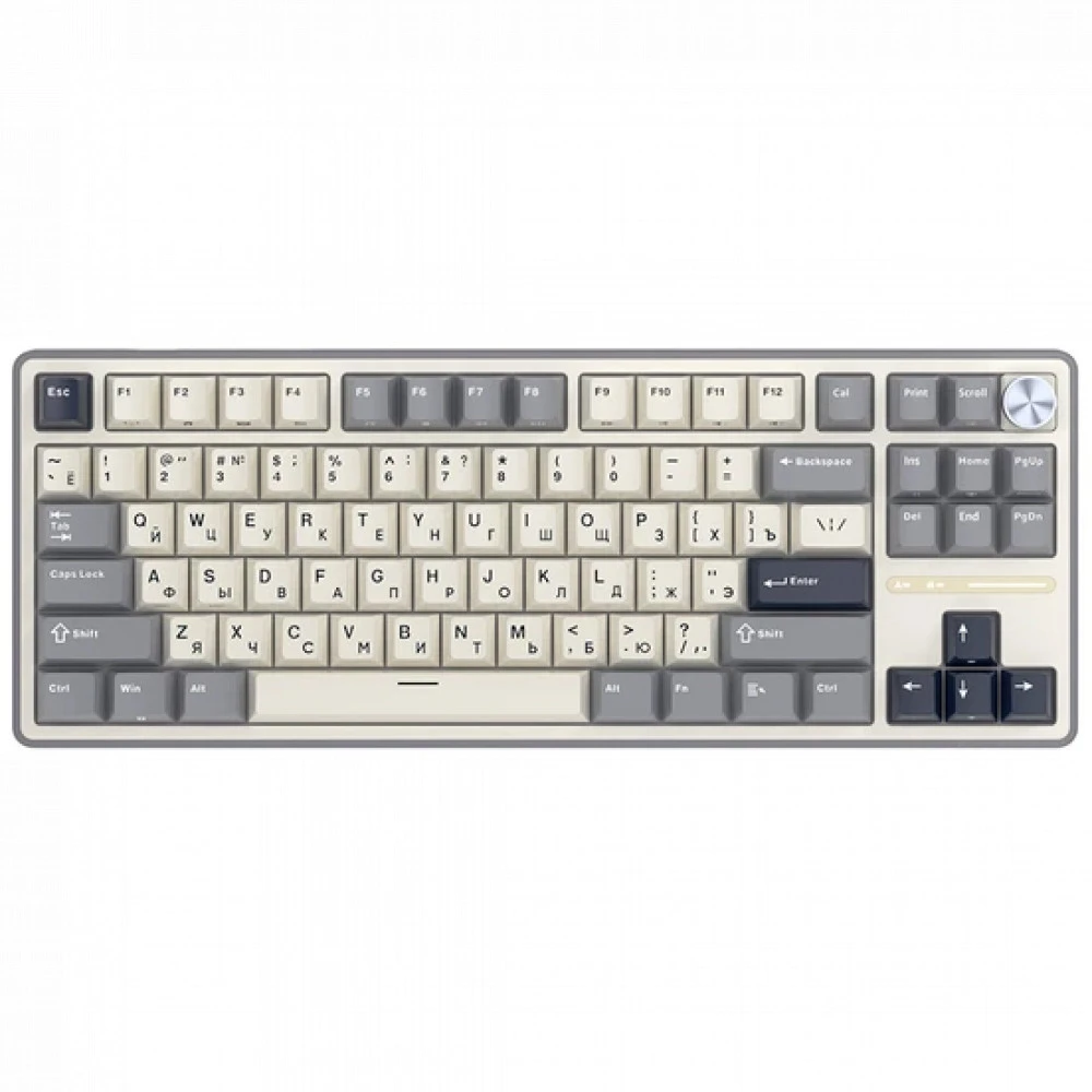 Клавиатура Royal Kludge R87 Pro Half Grey (Brown Switch) 6977576550755 Проводная, USB