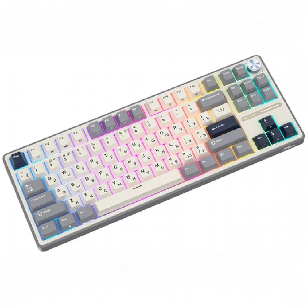 Клавиатура Royal Kludge R87 Pro Half Grey (Brown Switch) 6977576550755 Проводная, USB