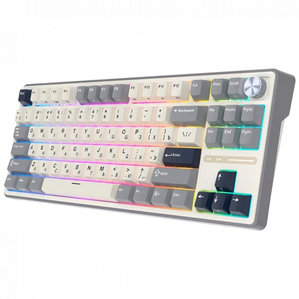 Клавиатура Royal Kludge R87 Pro Half Grey (Brown Switch) 6977576550755 Проводная, USB