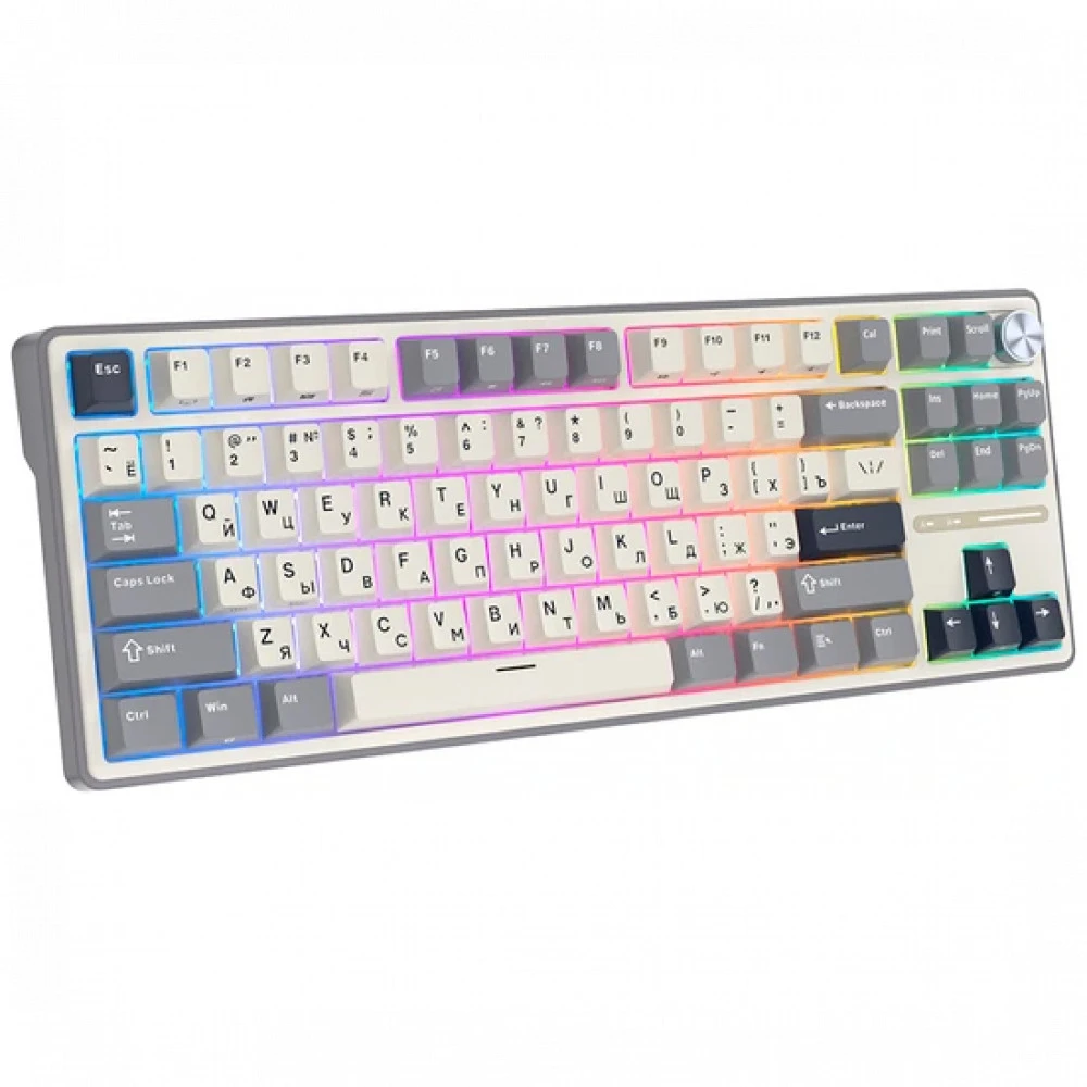 Клавиатура Royal Kludge R87 Pro Half Grey (Brown Switch) 6977576550755 Проводная, USB