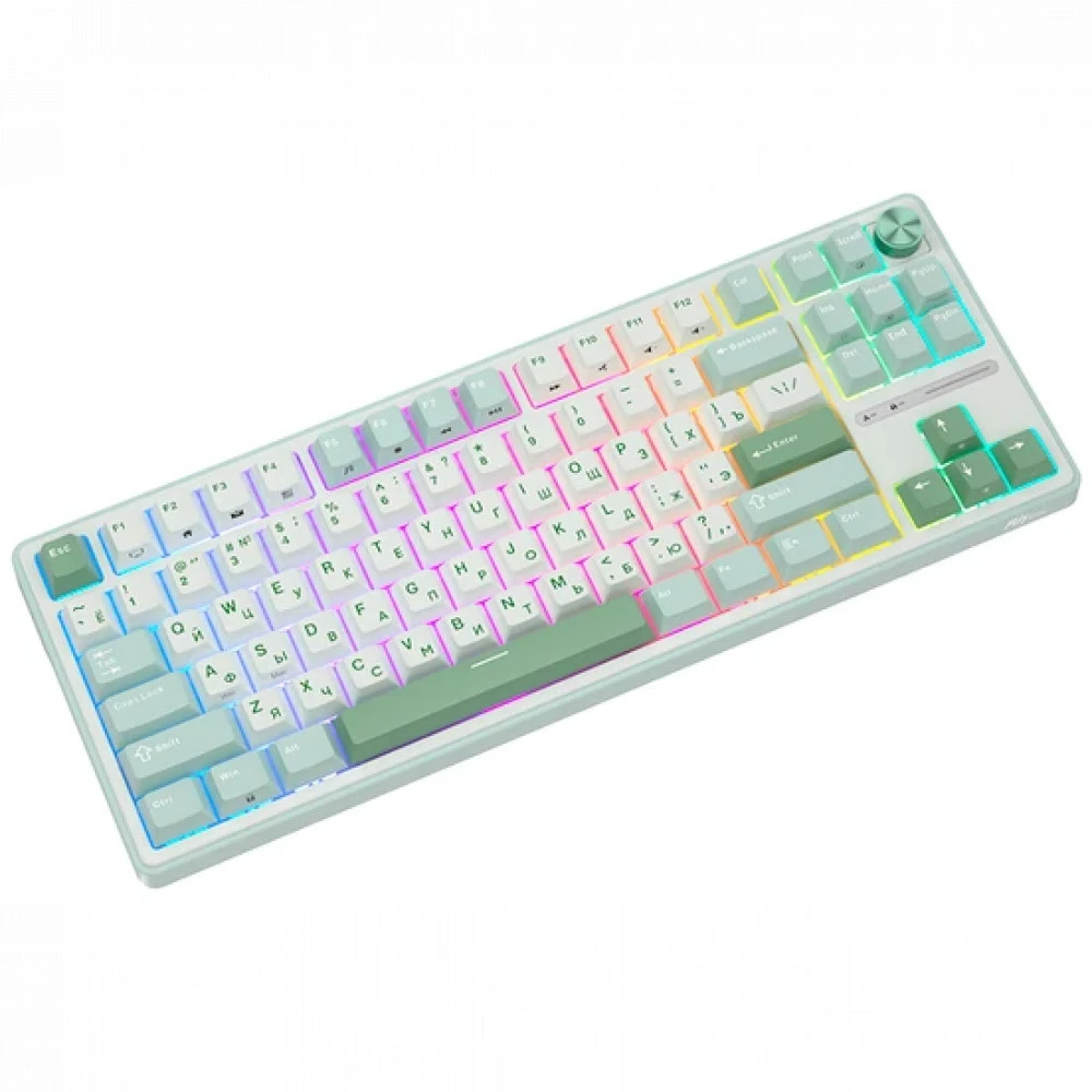 Клавиатура Royal Kludge R87 Pro Sky Cyan (Brown Switch) 6977576550717 Проводная, USB