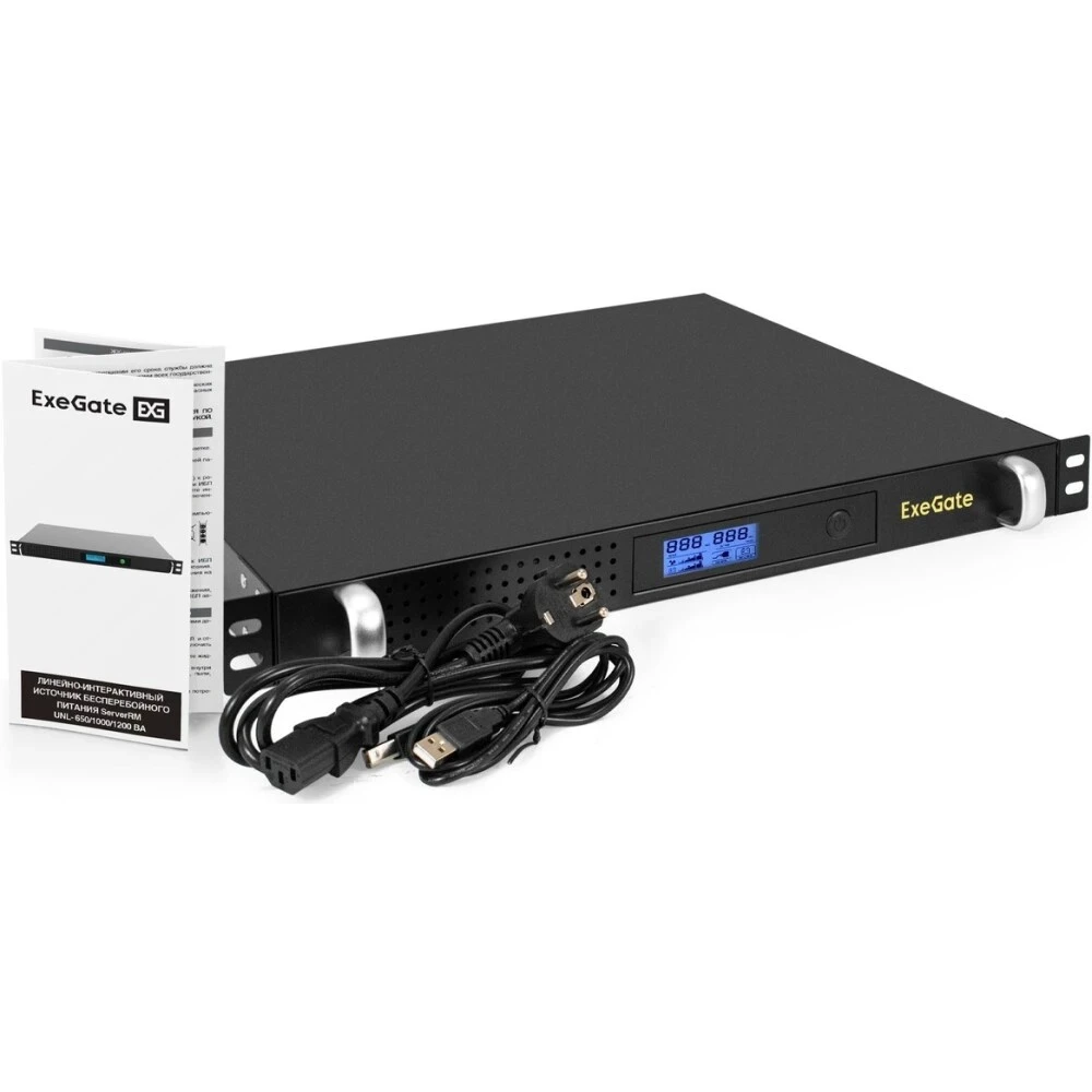 Источник бесперебойного питания ExeGate 1U ServerRM UNL-1000 EX297834RUS 1000 ВА, 600 Вт