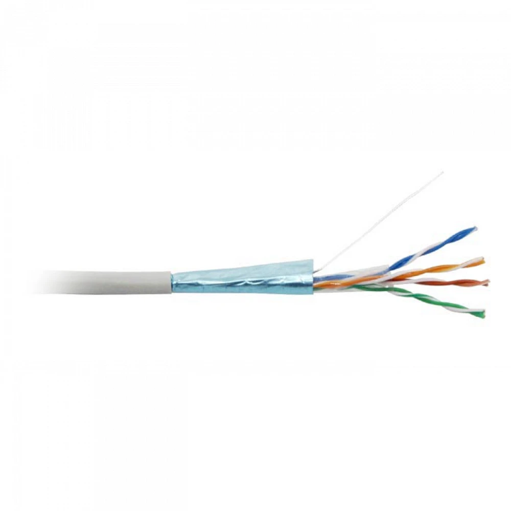 Кабель витая пара Hyperline FUTP4-C5E-S24-IN-PVC-GY-50