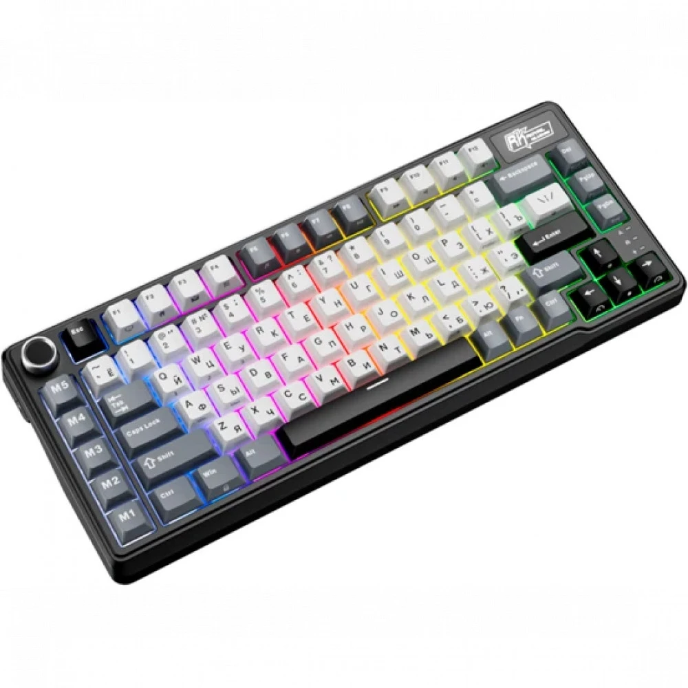 Клавиатура Royal Kludge L75 Knight Black (Cream Switch) 6935280827075 Беспроводная, Bluetooth