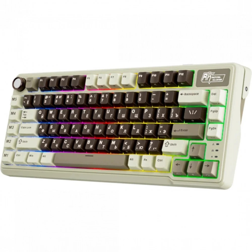 Клавиатура Royal Kludge L75 Mokko Grey (Beige Switch) 6935280827068 Беспроводная, Bluetooth