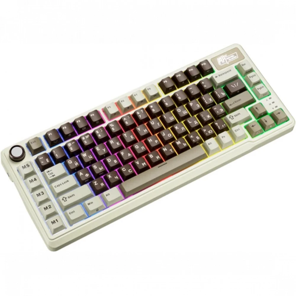 Клавиатура Royal Kludge L75 Mokko Grey (Beige Switch) 6935280827068 Беспроводная, Bluetooth