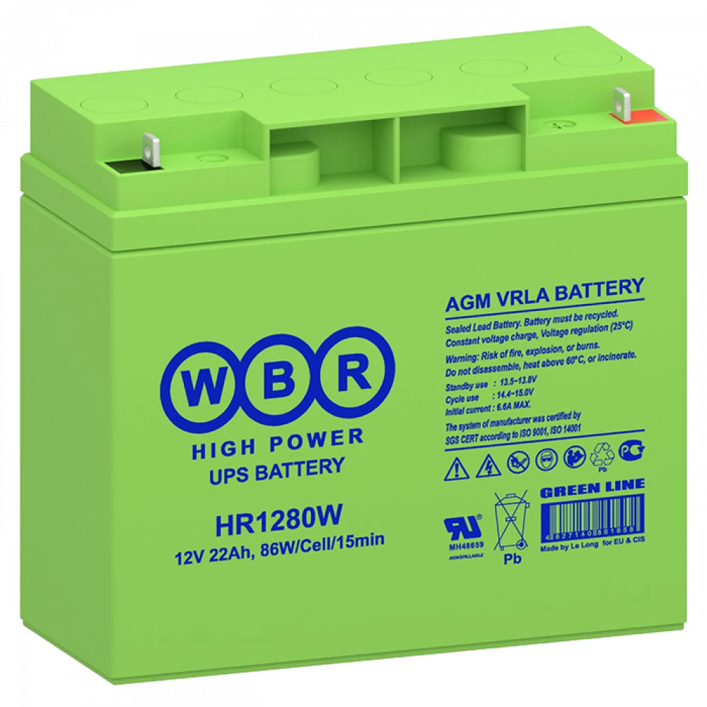 Сменные аккумуляторы АКБ для ИБП WBR HR1280W HR1280W WBR 12 В